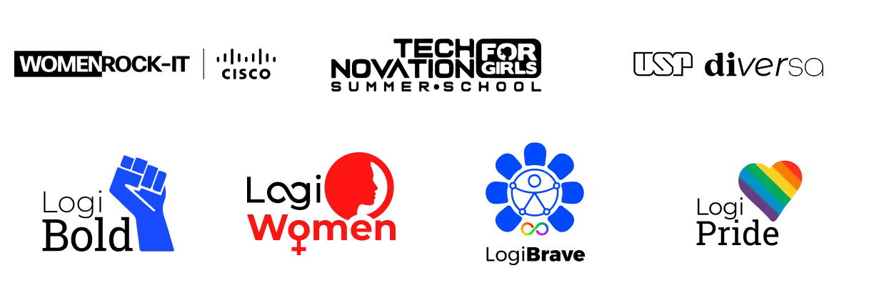 Women Rock-it, Tech Novation For Girls, USP Diversa, LogiBold, LogiWomen, LogiBrave, LogiPride